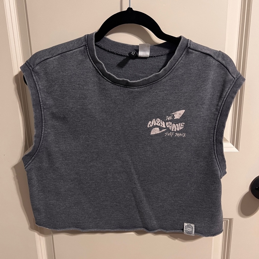 FINAL REDUCTION: H&M Charcoal Sleeveless Crop Top